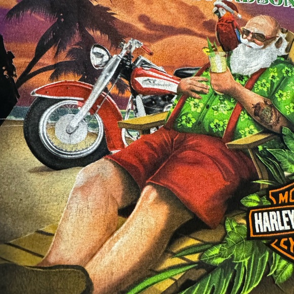 Key West Harley Davidson Santa Tee - Picture 3 of 6